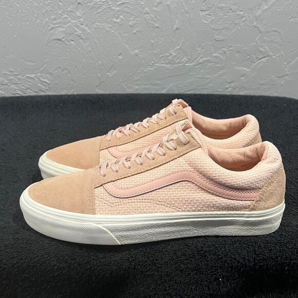 🔥 Vans Old Skool Woven Check Spanish Villa Suede Canvas Shoes Women Sz 10 - EUC - Picture 4 of 13